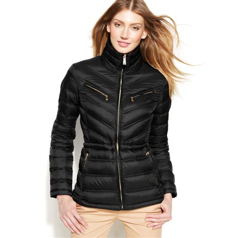 michael kors packable down jacket women's|michael kors reversible puffer jacket.